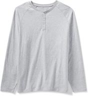 👕 одежда для мужчин: amazon essentials длинный рукав henley в черном логотип