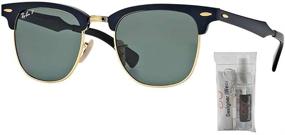 img 1 attached to Ray Ban RB3507 CLUBMASTER ALUMINUM Sunglasses