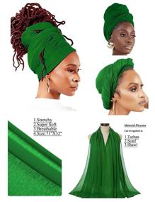 img 1 attached to 🧕 Nonbongoy 4PCS Head Wraps for Women: Stylish Turban Hair Wraps & Hijab Jersey Headbands