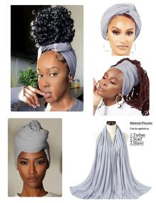 img 3 attached to 🧕 Nonbongoy 4PCS Head Wraps for Women: Stylish Turban Hair Wraps & Hijab Jersey Headbands