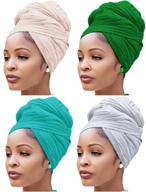 🧕 nonbongoy 4pcs head wraps for women: stylish turban hair wraps & hijab jersey headbands logo