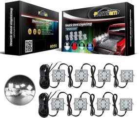 img 4 attached to Partsam LED Truck Bed Light Strips: Waterproof 8-Pod White LED Rear Work Box Lighting Kit for Trucks, Pickups, Cargo Trailers, and RVs