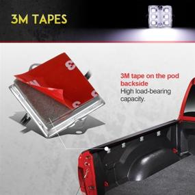 img 3 attached to Partsam LED Truck Bed Light Strips: Waterproof 8-Pod White LED Rear Work Box Lighting Kit for Trucks, Pickups, Cargo Trailers, and RVs