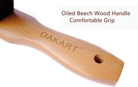 img 1 attached to OAKART Soft Bristle Hand Brush with Oiled Beech Wood Handle - 14 Inch Long (Brown)