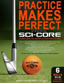 img 2 attached to SCI-CORE Training Golf Balls - Real-Feel Practice Golf Balls for Kids & Adults - Indoor & Outdoor Use - Standard Size (6 Pack)