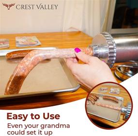 img 2 attached to 🌭 Crest Valley Premium Sausage Stuffer Machine - 3 LBS Capacity - Durable, Easy to Clean Aluminum Maker Kit - 4 Custom Stuffing Tubes - Includes Full Color Recipe Booklet!