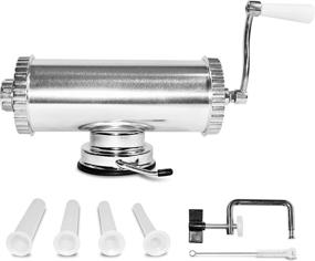 img 4 attached to 🌭 Crest Valley Premium Sausage Stuffer Machine - 3 LBS Capacity - Durable, Easy to Clean Aluminum Maker Kit - 4 Custom Stuffing Tubes - Includes Full Color Recipe Booklet!