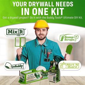 img 3 attached to Buddy Tools Ultimate Drywall Kit: 4-in-1 Heavy-Duty Set for Seamless Drywall Finishing - Tape Buddy, Mud Mixer, Scooper, and Outlet Marking Tool!