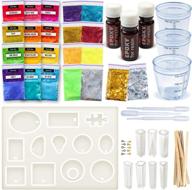 🎨 epoxy resin casting starter kit: complete art supplies for resin jewelry making and resin charms – molds, dyes, glitters, tools included! logo