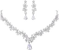 💎 lilie&amp;white clear crystal and cubic zircon necklace and earrings jewelry set – elegant wedding accessories for women logo