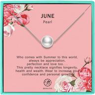 💎 pearl necklaces for women: 925 sterling silver birthstone pendant - best jewelry gifts for mom, women, and girls logo