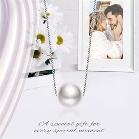 img 1 attached to 💎 Pearl Necklaces for Women: 925 Sterling Silver Birthstone Pendant - Best Jewelry Gifts For Mom, Women, and Girls