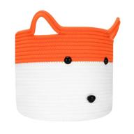 🧺 cute cotton rope basket: collapsible pet toy & baby gift storage - washable, animal woven hamper for clothes, socks - 12" x 10 logo