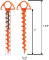 🍊 orange screw: premium ground anchors - small 4 pack, made in usa for ultimate stability логотип