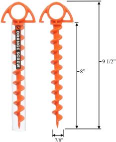 img 4 attached to 🍊 Orange Screw: Premium Ground Anchors - Small 4 Pack, Made in USA for Ultimate Stability