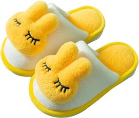 img 4 attached to 🧦 KUBUA Winter Indoor Slippers for Boys' Bedroom Shoes