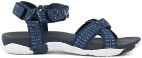 img 3 attached to 👟 LUFFYMOMO Women's Hiking Sandals - Comfortable Sporty Webbing Sandals for Walking