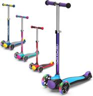 ultimate gomo kids scooter: adjustable height kick scooter for 2-5 year olds with 3 wheels - perfect for boys and girls! логотип