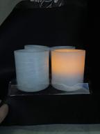 furora lighting flameless candle blue votive candles set of 6 with timer - battery operated real wax led tea lights for weddings логотип