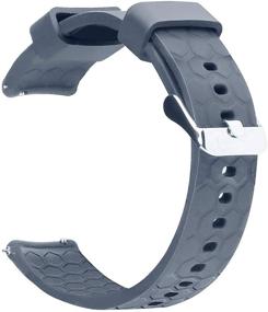 img 3 attached to 👌 Premium Gray Silicone Watch Strap for Michael Kors Access Gen 4 MKGO Smartwatch - Perfect Replacement Band