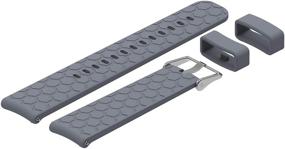 img 2 attached to 👌 Premium Gray Silicone Watch Strap for Michael Kors Access Gen 4 MKGO Smartwatch - Perfect Replacement Band