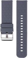 👌 premium gray silicone watch strap for michael kors access gen 4 mkgo smartwatch - perfect replacement band logo