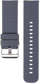 img 4 attached to 👌 Premium Gray Silicone Watch Strap for Michael Kors Access Gen 4 MKGO Smartwatch - Perfect Replacement Band