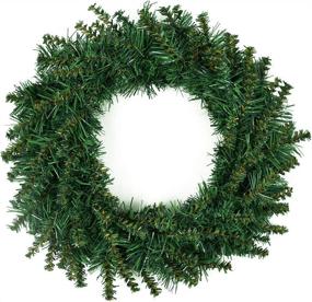 img 4 attached to 🎄 HAKACC 12-Inch Artificial Christmas Wreath with Spruce for Front Door Decoration & Christmas Party