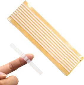 img 4 attached to 👕 AUEAR, 100 Pcs Clear Non-Slip Rubber Hanger Grips - Adhesive Clothes Hanger Strips (2.76&#34; x 0.24&#34;) for Enhanced Traction