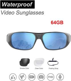 img 3 attached to 🕶️ Waterproof Video Sunglasses: 1080P HD Action Camera, Polarized Lenses, 64GB Storage - Ideal for Outdoor Sports