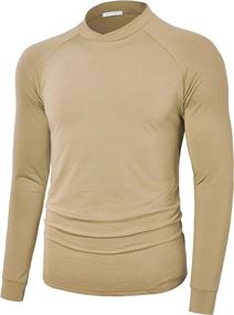 img 4 attached to 👕 LE VONFORT Men's Long Sleeve Thermal Base Layer Shirts: Lightweight Fleece Lined Underwear Tops