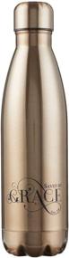 img 4 attached to 🌟 Grace-Filled Gold Water Bottle with Ephesians 2:8 | 17oz Stainless Steel, Double Wall Vacuum Insulated | Ideal for Hot and Cold Beverages