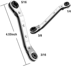 img 1 attached to 🔧 Комплект гаечных ключей для обслуживания HVAC: Гаечный ключ для ремонта холодильного оборудования WADEO, 3/8” до 1/4”, 5/16'' x 1/4'' рахетный ключ для кондиционеров, ремонта холодильного оборудования