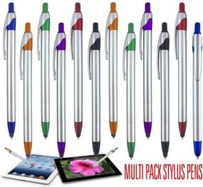 img 1 attached to 🖊️ 6 Pack Silver Stylus Pen with Ball Point - Universal Touch Screen Tools for Phones, Tablets & More!