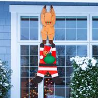 🦌 decorate this christmas season with our joiedomi 65" hanging santa claus and reindeer outdoor and indoor decoration. logo