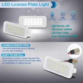 img 2 attached to 🔦 MbuyDIY LED License Plate Light Lamp Assembly - Explorer Escape Fusion Fiesta Expedition Lincoln MKC Compatible, 6000K White, Pack of 2
