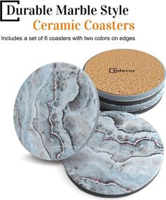 img 2 attached to 🎨 Ceramic Resistant Coloured Handcrafted Coasters: Durable and Beautiful