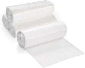 img 4 attached to 🗑️ 250 Count Clear Garbage Can Liners, 7-10 Gallon Size - Small to Medium Trash Bags - High Density, Thin, Lightweight, 8 Microns - Ideal for Office, Home, Hospital Wastebaskets - 5 Coreless Rolls