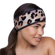 🐆 ultimate spa headband: kitsch makeup headband hairband for face washing with a stylish leopard design logo