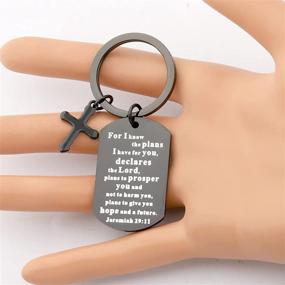 img 1 attached to 🔑 Jeremiah 29:11 Christian Keychain - Inspirational Religious Jewelry for Christian Fans
