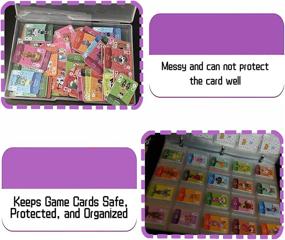 img 1 attached to D DACCKIT 300 Pockets Binder Holder: A Perfect Organizational Solution for Animal Crossing Mini Amiibo Cards - Holds 300 ACNH NFC Tag Game Cards (Purple)