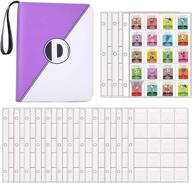 d dacckit 300 pockets binder holder: a perfect organizational solution for animal crossing mini amiibo cards - holds 300 acnh nfc tag game cards (purple) logo