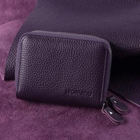 img 1 attached to 👛 Genuine Leather Wallet: Stylish and Secure Women's Handbag & Wallet Combination