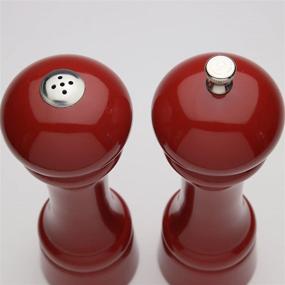 img 2 attached to Enhance Your Culinary Experience with the Chef Specialties 8 Inch Windsor Pepper Mill and Salt Shaker Set in Captivating Candy Apple Red