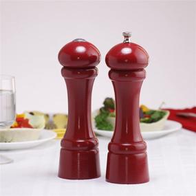 img 3 attached to Enhance Your Culinary Experience with the Chef Specialties 8 Inch Windsor Pepper Mill and Salt Shaker Set in Captivating Candy Apple Red