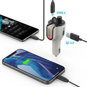 img 2 attached to 🔌 Micro Poly USB C Quick Charger 3.0 Bluetooth Car Adapter 5.0 FM Transmitter: Hands-Free Calling + Music Player + Bluetooth Headset