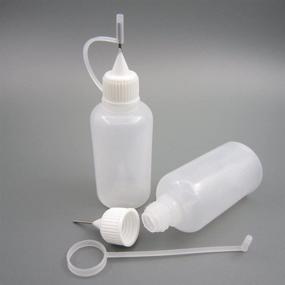 img 2 attached to 🧪 10 Pcs 30ml Precision Glue Bottles with Needle Tip Applicators - DIY Quilling Tool, Squeeze Bottles