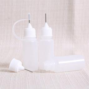 img 3 attached to 🧪 10 Pcs 30ml Precision Glue Bottles with Needle Tip Applicators - DIY Quilling Tool, Squeeze Bottles