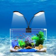 enhance your aquarium with weaverbird double head aquarium fish tank light: 15w 32 led clip lamp for 8-15 inch fish tank logo