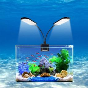 img 4 attached to Enhance Your Aquarium with WEAVERBIRD Double Head Aquarium Fish Tank Light: 15W 32 LED Clip Lamp for 8-15 Inch Fish Tank